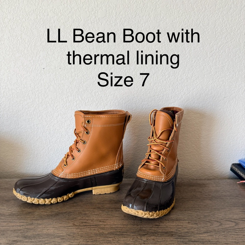 LL Bean Thermal Lined Boots - Brown and Black